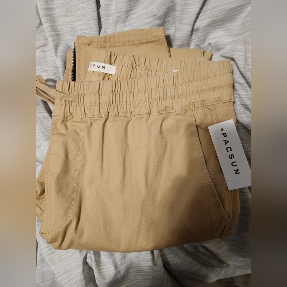 PacSun Light Khaki Skinny Joggers (Men's Medium)